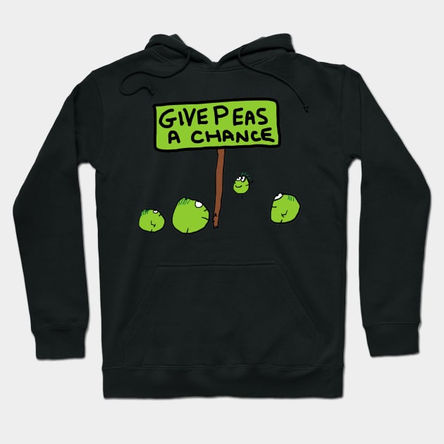 Give Peas A Chance Hoodie by Mark Ewbie